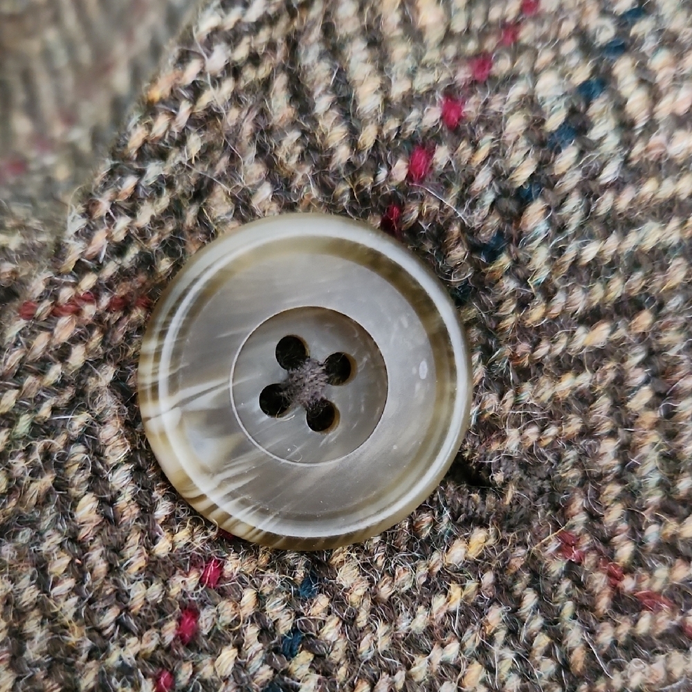Men's Brown Tweed 100% Wool Parka Jacket - Picture 4 of 13